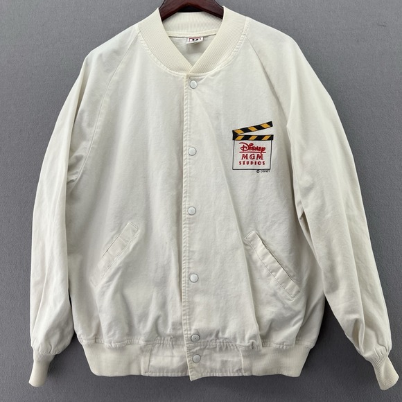 Disney Other - Vintage Disney MGM Studios 100% Cotton White Lightweight Canvas Jacket Size XL